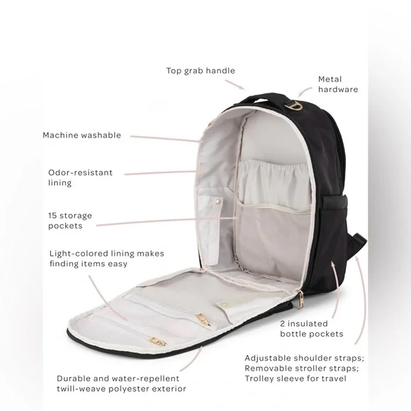 Ju-Ju-Be New Classic Black Diaper Bag - Picture 8 of 8